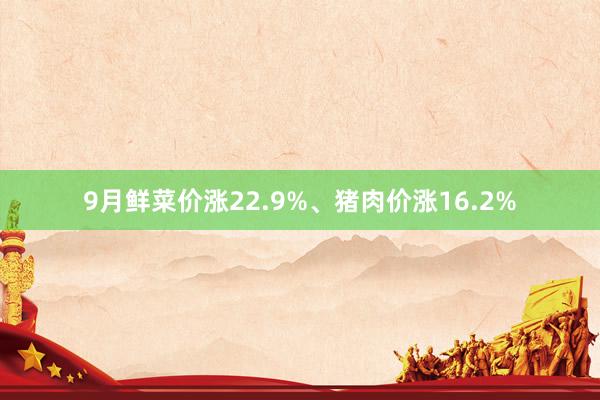 9月鲜菜价涨22.9%、猪肉价涨16.2%