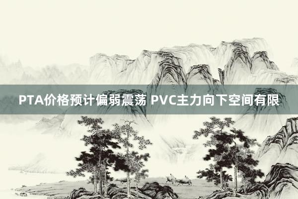 PTA价格预计偏弱震荡 PVC主力向下空间有限