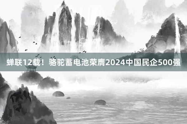 蝉联12载！骆驼蓄电池荣膺2024中国民企500强