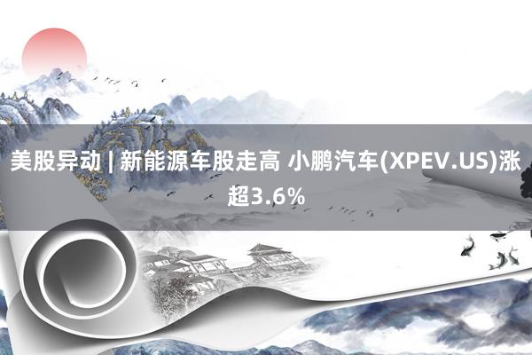 美股异动 | 新能源车股走高 小鹏汽车(XPEV.US)涨超3.6%