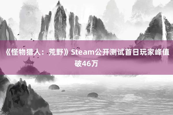 《怪物猎人：荒野》Steam公开测试首日玩家峰值破46万