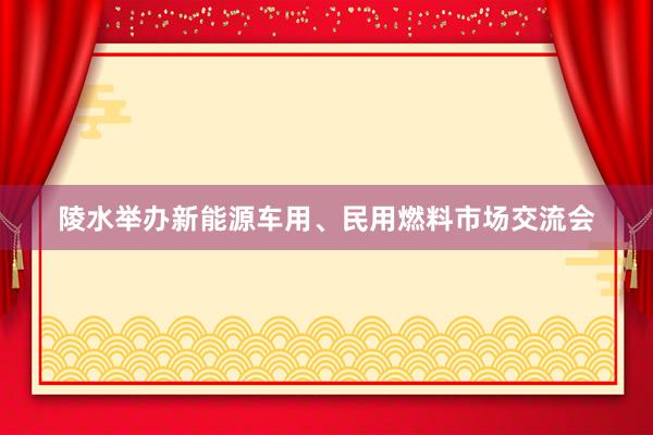 陵水举办新能源车用、民用燃料市场交流会