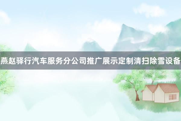 燕赵驿行汽车服务分公司推广展示定制清扫除雪设备