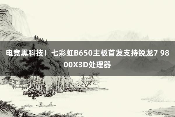 电竞黑科技！七彩虹B650主板首发支持锐龙7 9800X3D处理器