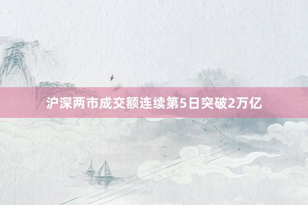 沪深两市成交额连续第5日突破2万亿