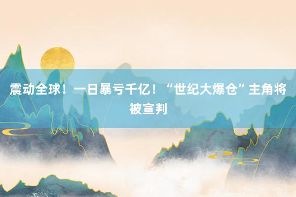 震动全球！一日暴亏千亿！“世纪大爆仓”主角将被宣判