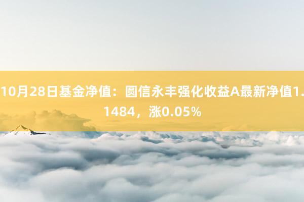 10月28日基金净值：圆信永丰强化收益A最新净值1.1484，涨0.05%