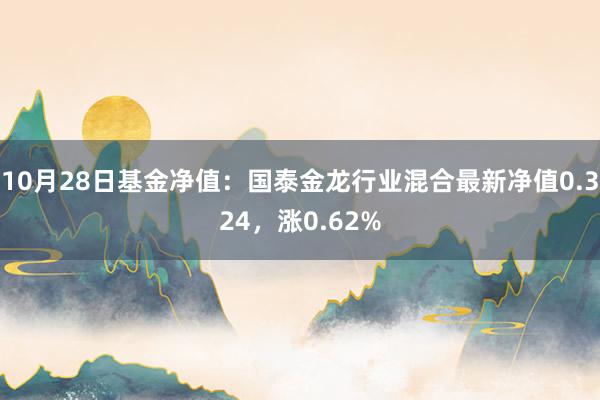 10月28日基金净值：国泰金龙行业混合最新净值0.324，涨0.62%