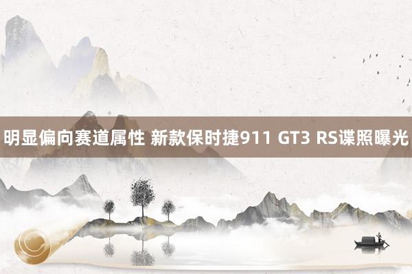 明显偏向赛道属性 新款保时捷911 GT3 RS谍照曝光