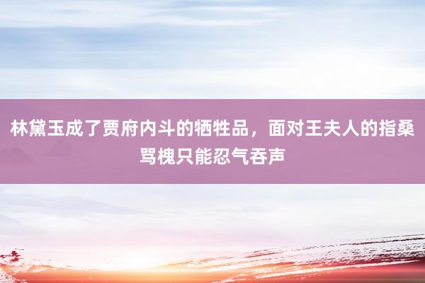 林黛玉成了贾府内斗的牺牲品，面对王夫人的指桑骂槐只能忍气吞声