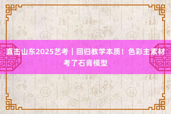 直击山东2025艺考｜回归教学本质！色彩主素材考了石膏模型